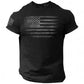 Men's Casual Crew-Neck Short-Sleeve T-Shirt With Beach Sunset And Coconut Tree Print