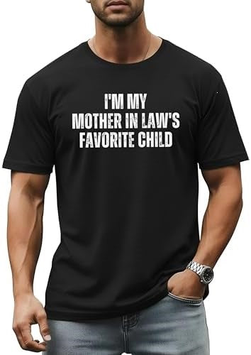 Men's Humorous Letter-Print Fashion Short-Sleeve