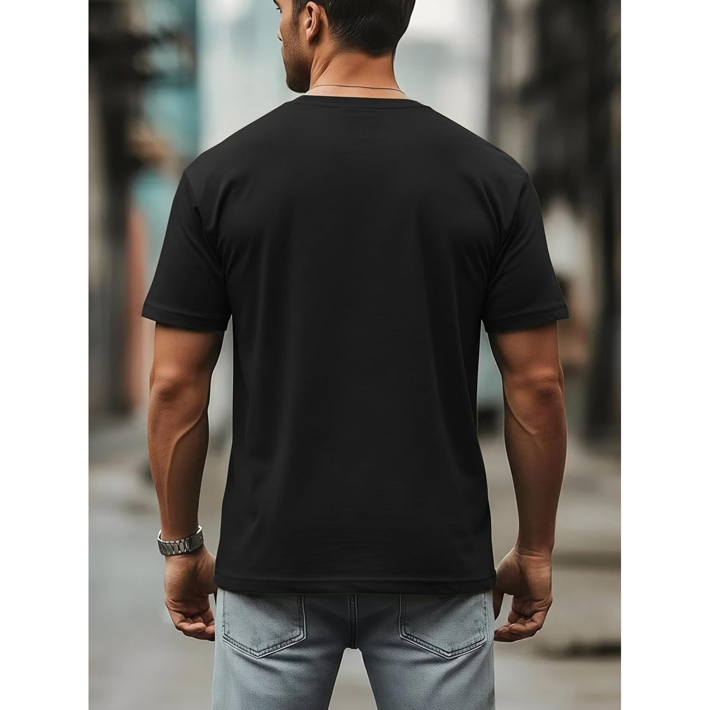 Men's Humorous Letter-Print Fashion Short-Sleeve