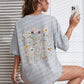 Beautiful Flower Clusters Print Cotton Women T-shirts Casual