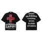 Vintage Cross Motivational Slogan Letter Short-sleeve Shirt