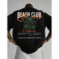 American-style Vintage Coconut Tree Pattern T-shirt