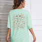 Beautiful Flower Clusters Print Cotton Women T-shirts Casual