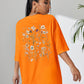 Beautiful Flower Clusters Print Cotton Women T-shirts Casual