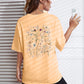 Beautiful Flower Clusters Print Cotton Women T-shirts Casual