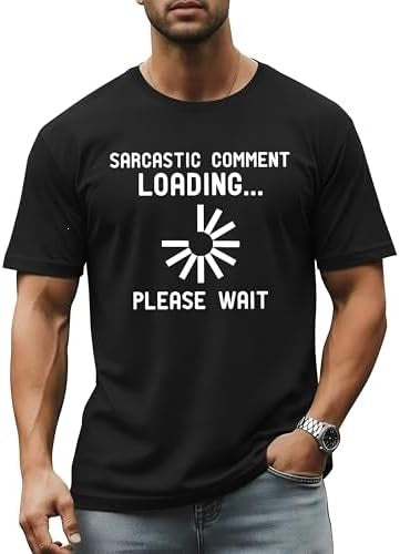 Men's Humorous Letter-Print Fashion Short-Sleeve