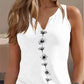 Casual Loose V-neck S Print Sleeveless T-shirt Women