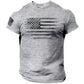 Men's Casual Crew-Neck Short-Sleeve T-Shirt With Beach Sunset And Coconut Tree Print