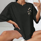Beautiful Flower Clusters Print Cotton Women T-shirts Casual