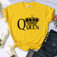 Queen'S Big Crown Printed Women T Shirts Breathable Summer