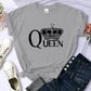 Queen'S Big Crown Printed Women T Shirts Breathable Summer